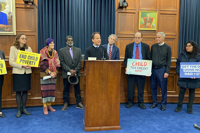 Rabbi Jonah Pesner at a Child Tax Credit press conference on Capital Hill