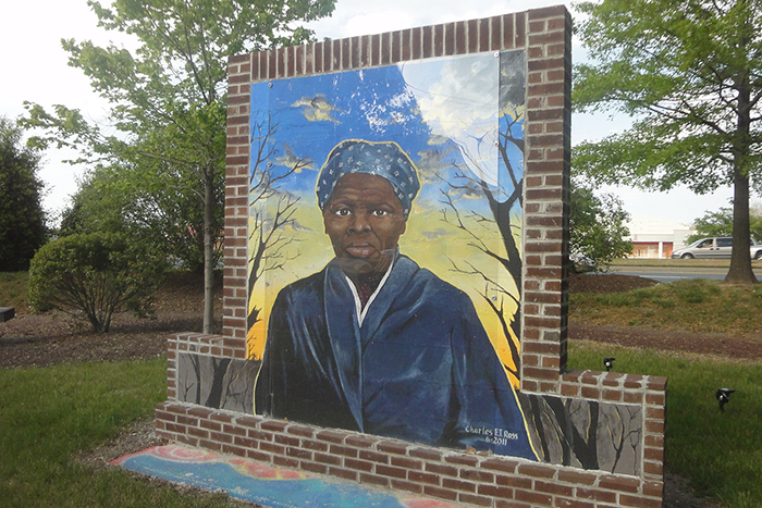 An image of the Harriet Tubman Memorial in Cambridge, MD