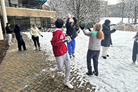 Photo of teens at L'Taken playing in snow