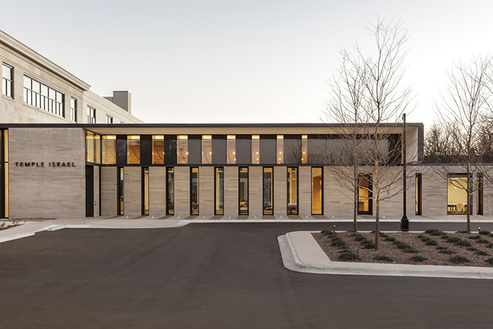 Photo of the exterior of Temple Israel of Minneapolis