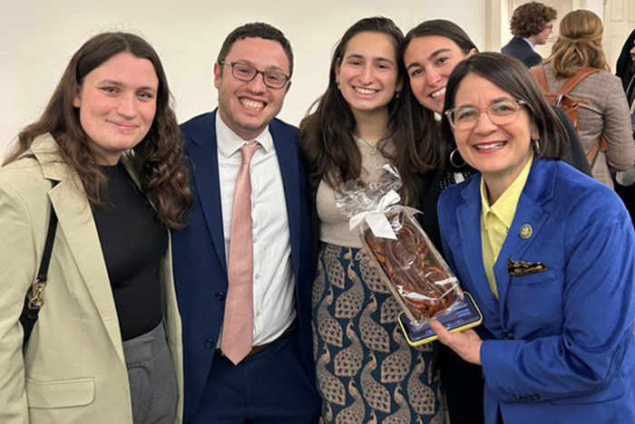 Photo of RAC staff with Representative Becca Balint