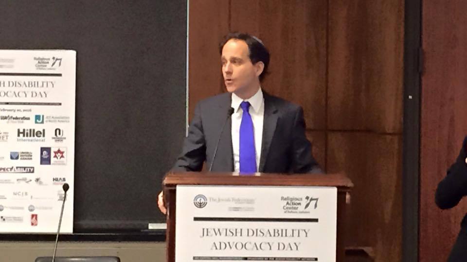 Rabbi Jonah Dov Pesner speaking at Jewish Disability Advocacy Day