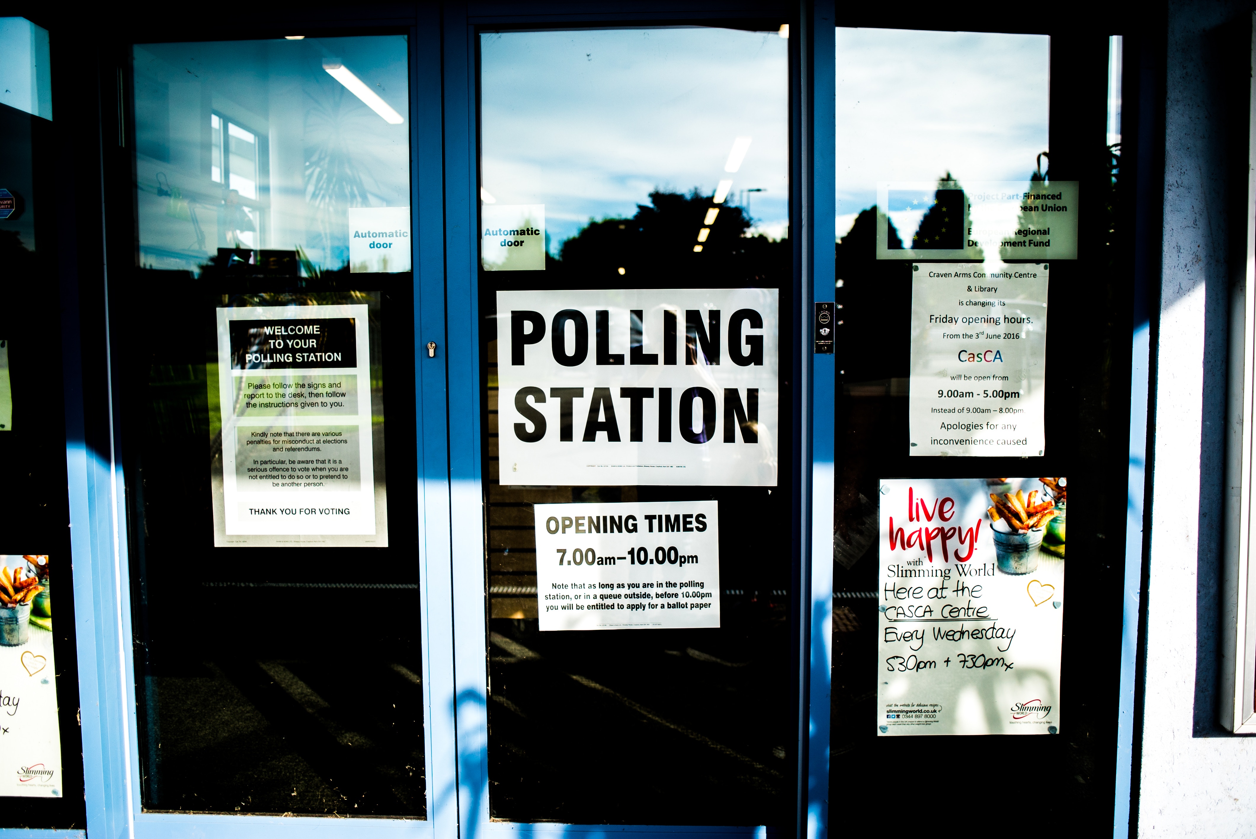 Doors of a polling station