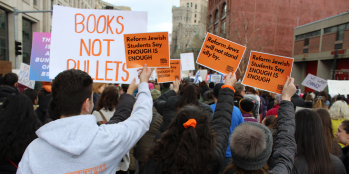 Teen protesters for gun violence prevention 