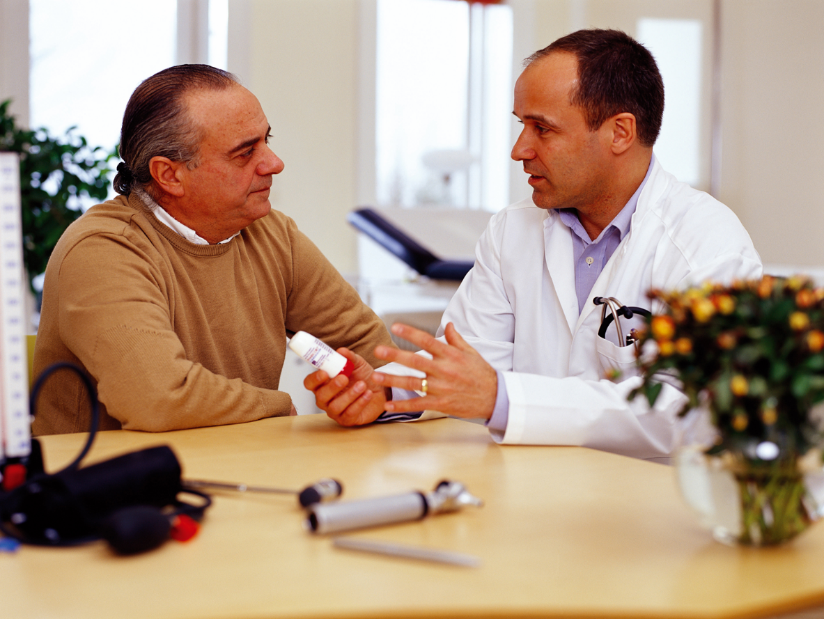 doctor and patient having a conversation