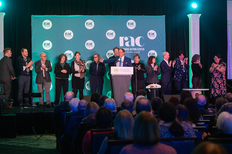 Photo of Rabbi Jonah Pesner and other Reform Movement leaders at the Consultation on Conscience 2025