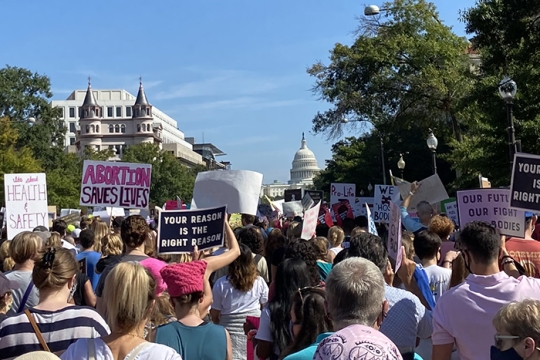Protesters at Abortion Rights Rally in Washington DC 2021