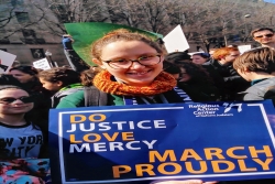 Sylvia Levy at the March for Our Lives in DC