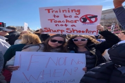 Ashley Schlaeger and a peer at the March for Our Lives