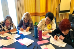 Participants writing letters